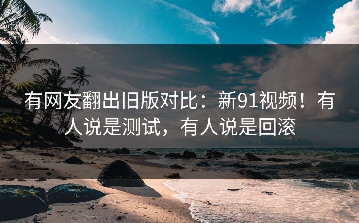 有网友翻出旧版对比：新91视频！有人说是测试，有人说是回滚  第1张